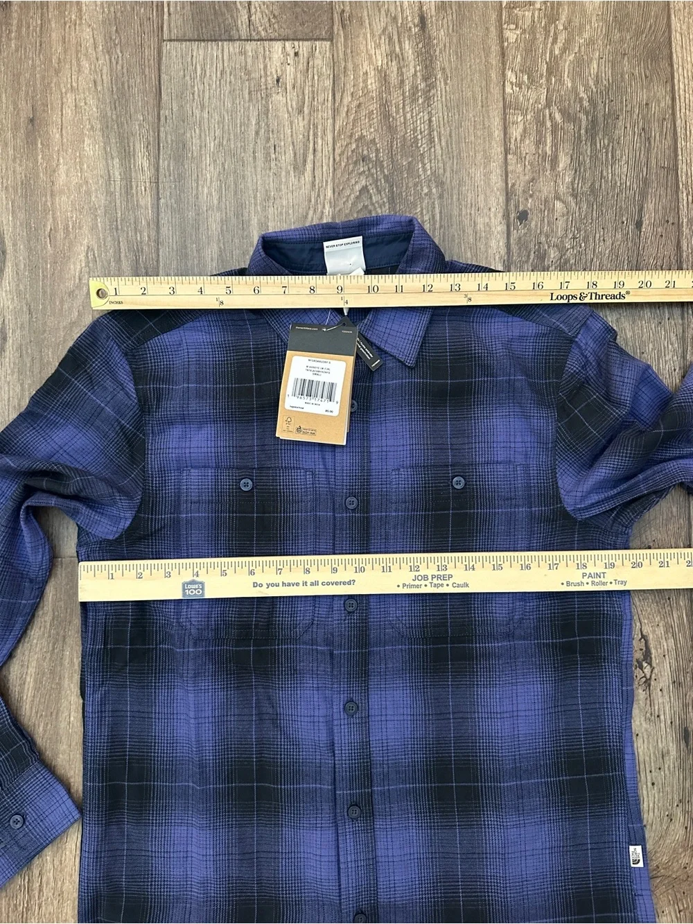 The North Face Organic Flannel Shirt Men’s Size S Purple